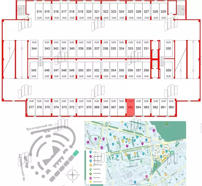 Гараж в Санкт-Петербург Коломяжский просп., 13к2 (13 м) - Фото 0