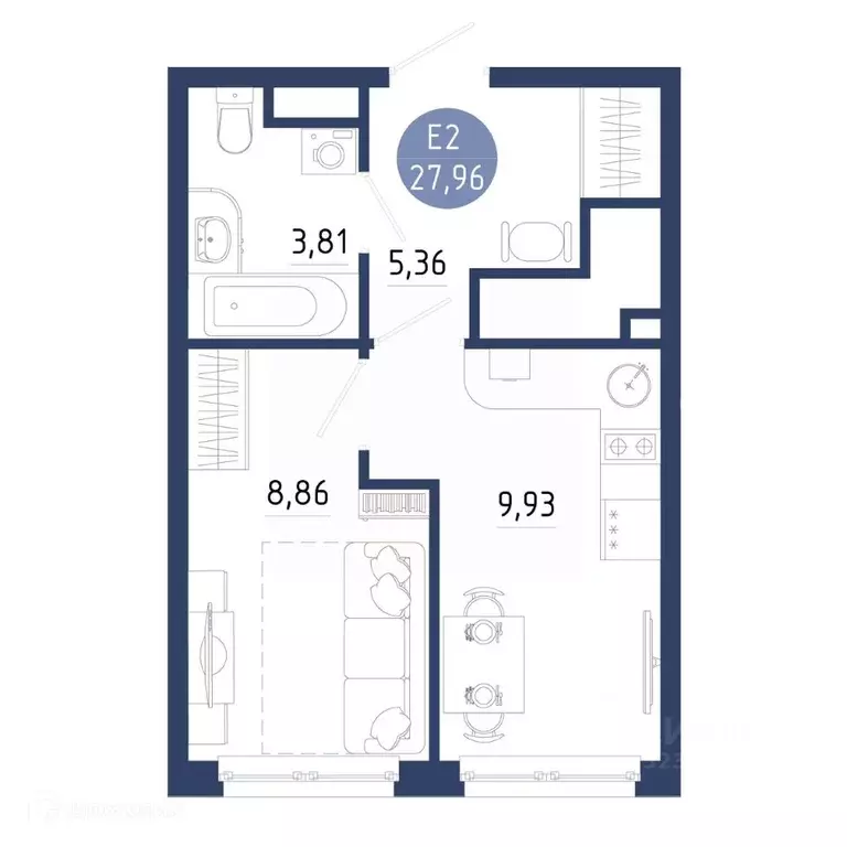 1-к кв. Рязанская область, Рязанский муниципальный округ, с. Дядьково ... - Фото 2