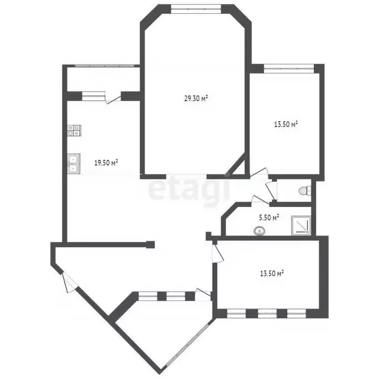 3-к кв. Тамбовская область, Тамбов Советская ул., 56 (111.8 м) - Фото 2