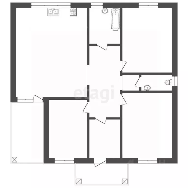 Дом в Крым, Саки ул. Нури Халилова (120 м) - Фото 2
