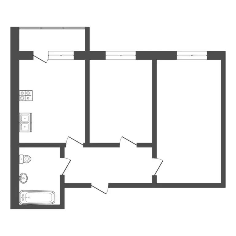 2-к кв. Тюменская область, Тюмень ул. Червишевский Тракт, 47к1 (51.6 ... - Фото 2