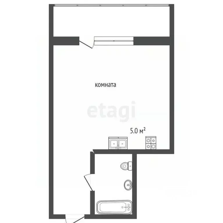 Студия Ростовская область, Ростов-на-Дону ул. Герасименко, 17/2 (24.0 ... - Фото 2