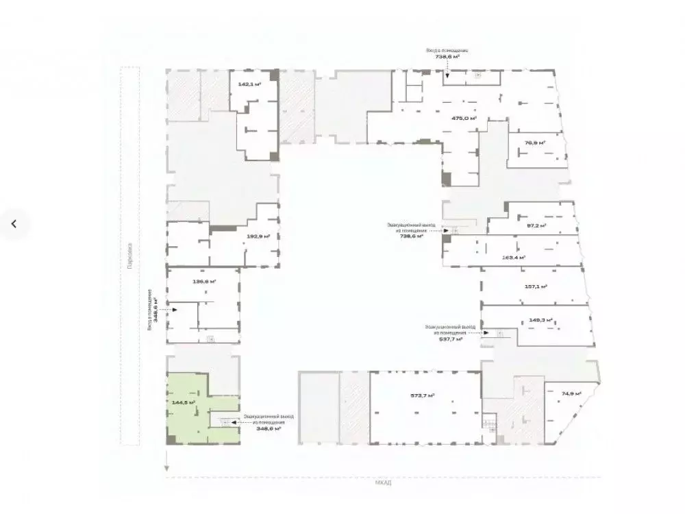 Торговая площадь в Москва Квартал Герцена жилой комплекс, к2 (145 м) - Фото 2