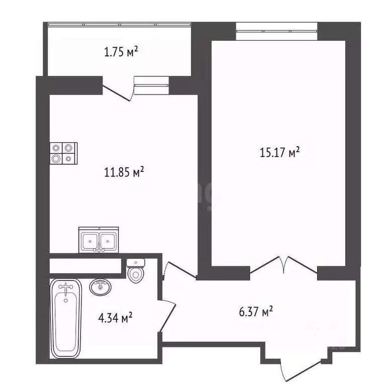 1-к кв. Ярославская область, Ярославль ул. Дядьковская, 16А (35.0 м) - Фото 1