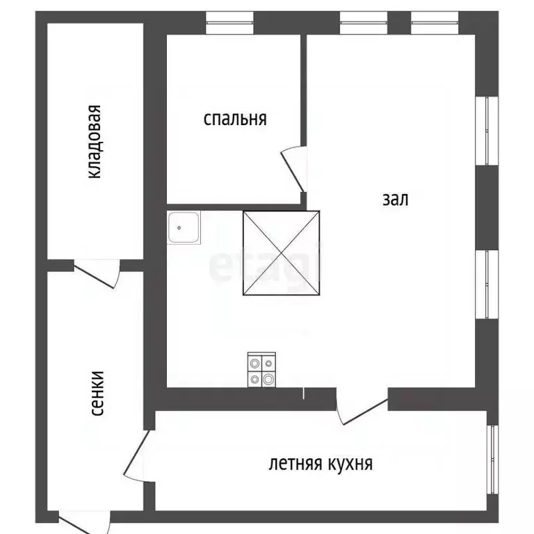 Дом в Пермский край, Чернушка ул. Гагарина, 14 (41 м) - Фото 1