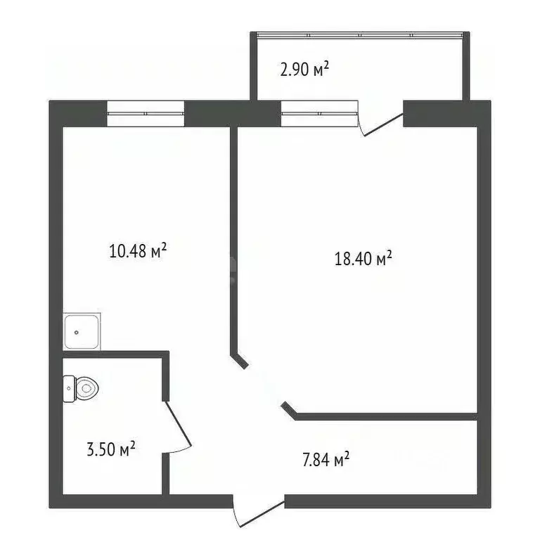 1-к кв. Красноярский край, Красноярск Соколовская ул., 52 (39.4 м) - Фото 2