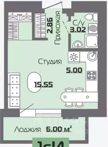 Студия Татарстан, Набережные Челны ул. Шамиля Усманова, 18Г (29.7 м) - Фото 2