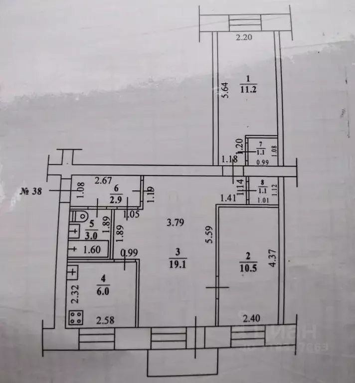 3-к кв. Саха (Якутия), Якутск ул. Федора Попова, 14/1 (55.0 м) - Фото 0
