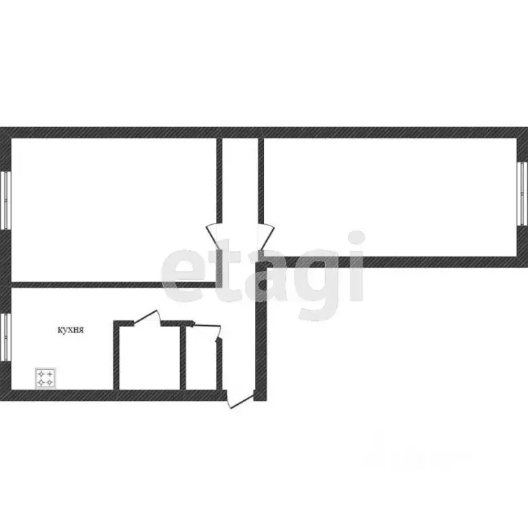 2-к кв. Ханты-Мансийский АО, Сургут ул. Республики, 76 (44.4 м) - Фото 1