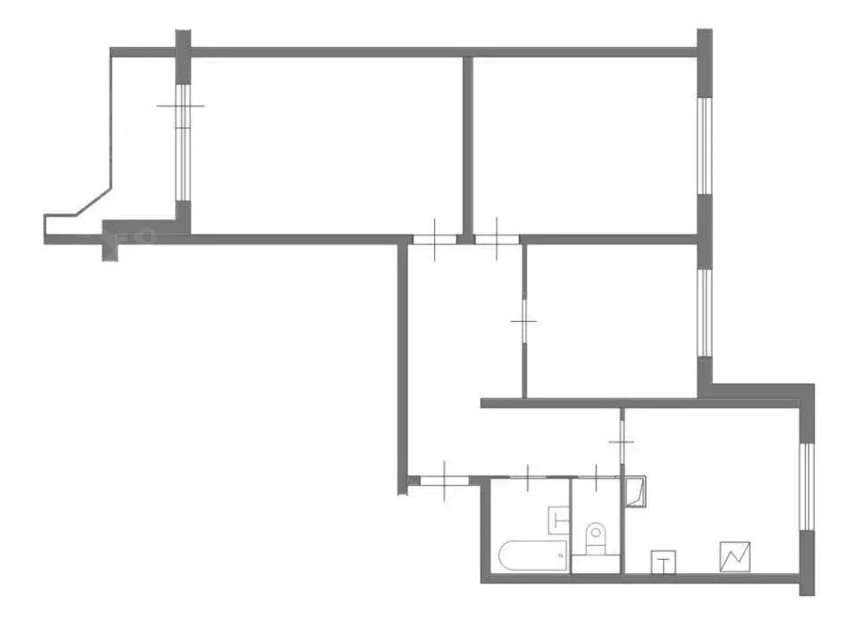 3-комнатная квартира: Москва, Цимлянская улица, 24 (75 м) - Фото 1