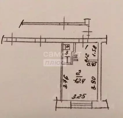 1-к кв. Липецкая область, Липецк Левобережная ул., 1 (17.3 м) - Фото 2