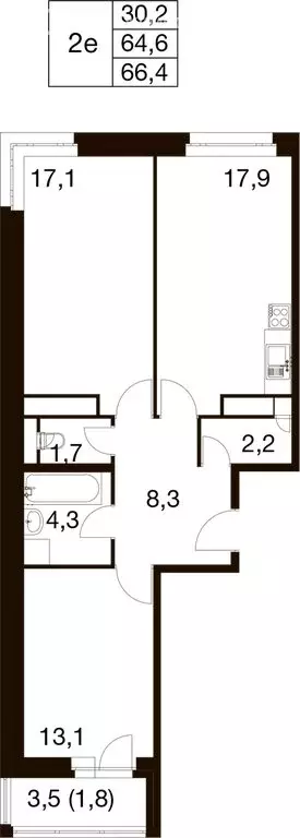 3-комнатная квартира: Балашиха, микрорайон Гагарина, Проектная улица, ... - Фото 0