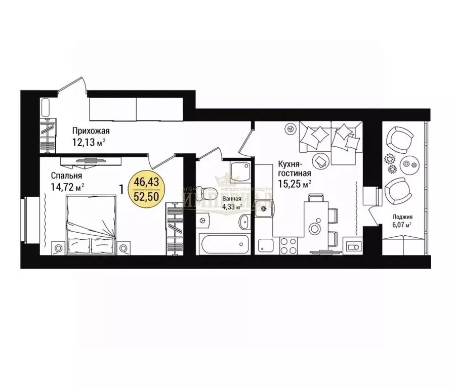 1-к кв. Марий Эл, Йошкар-Ола городской округ, с. Семеновка ул. ... - Фото 1