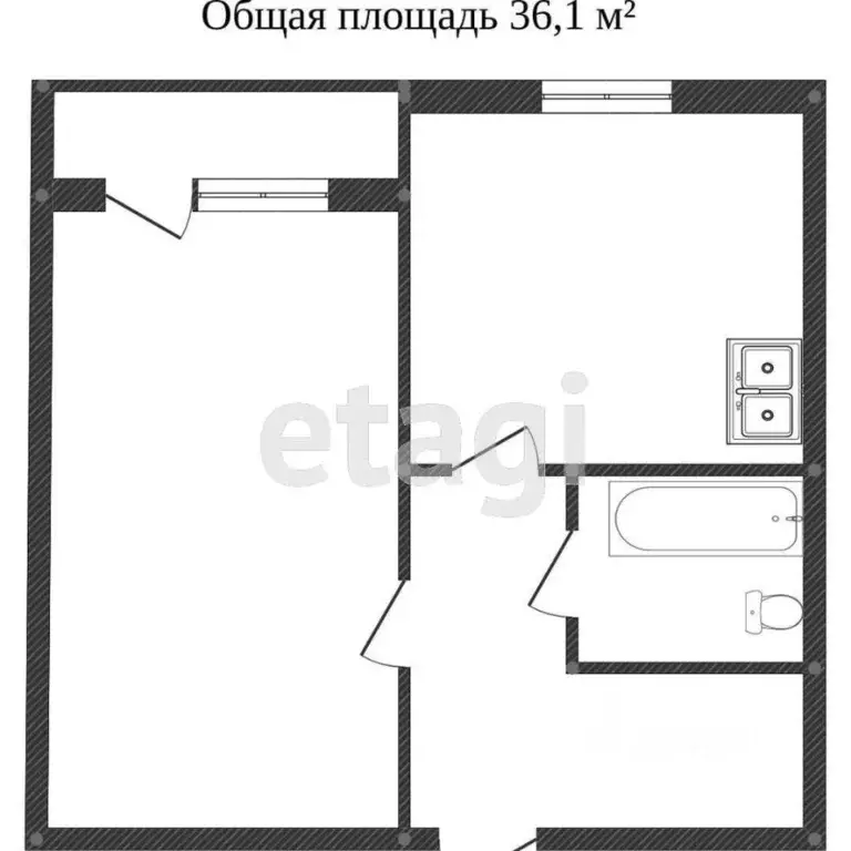 1-к кв. Костромская область, Кострома Паново мкр, 2 (36.6 м) - Фото 1