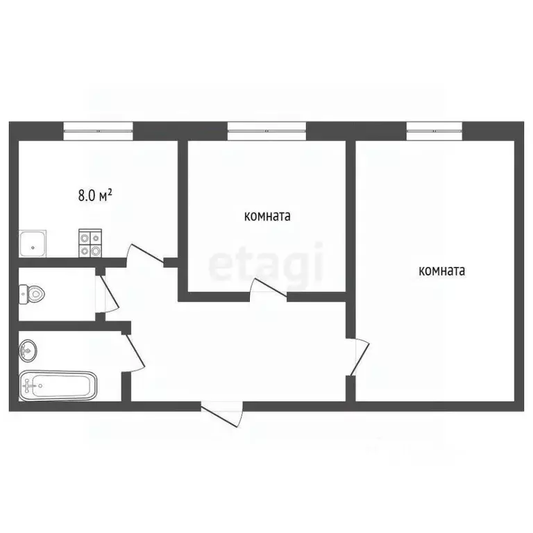 2-к кв. Москва Краснопрудная ул., 7-9 (50.6 м) - Фото 1