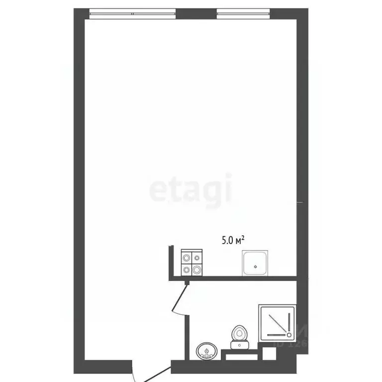 Студия Москва Зорге 9 жилой комплекс, 9Ак7 (28.0 м) - Фото 1