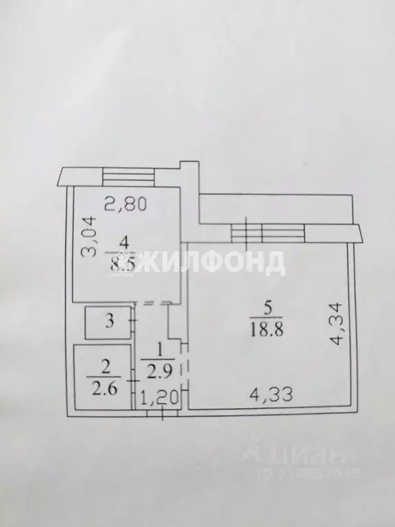 1-к кв. Кемеровская область, Кемерово ул. Тухачевского, 35 (33.8 м) - Фото 0