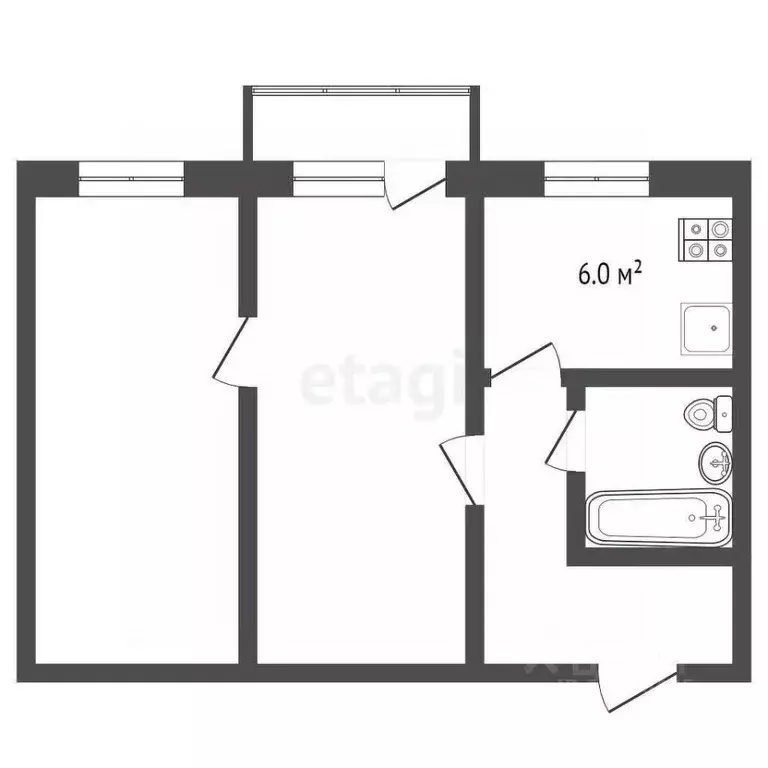 2-к кв. Москва Мосфильмовская ул., 37К1 (42.1 м) - Фото 1