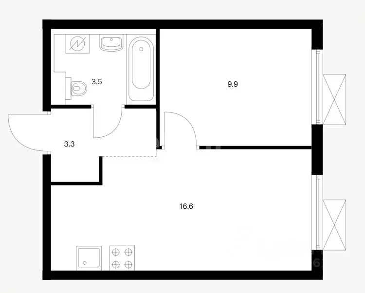 1-к кв. Москва Иловайская ул., 2 (32.6 м) - Фото 2