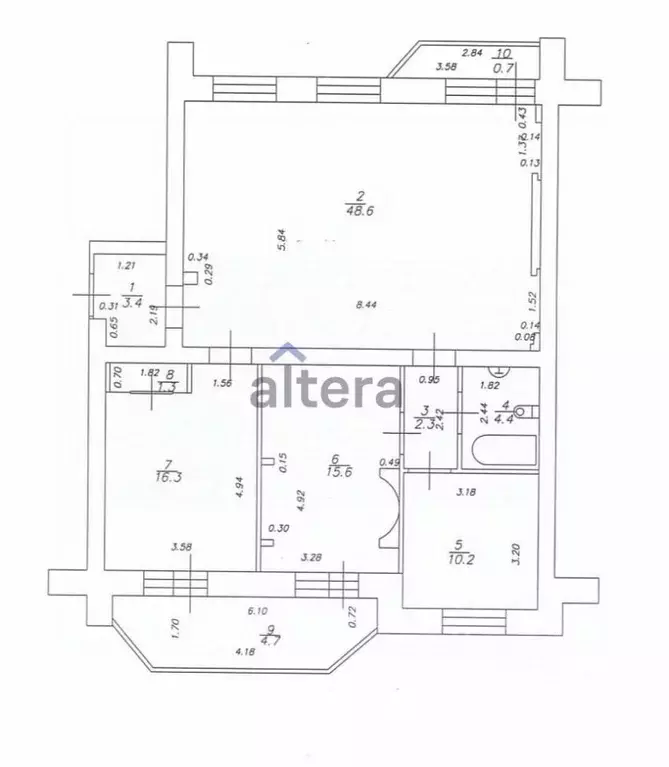 4-к кв. Татарстан, Казань просп. Ямашева, 101 (107.5 м) - Фото 2