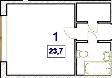 Студия Москва ул. Корнейчука, 24 (23.7 м) - Фото 0