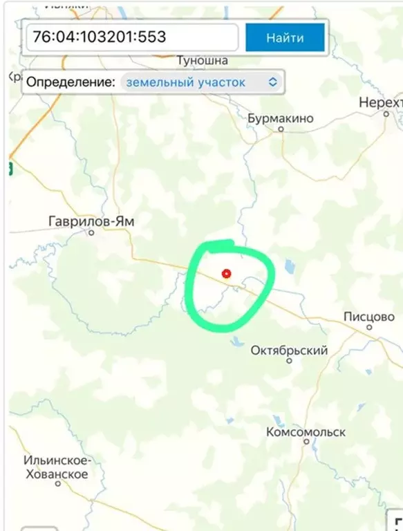 Участок в Ярославская область, Гаврилов-Ямский муниципальный округ, д. ... - Фото 1