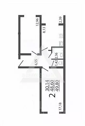 2-к кв. Владимирская область, Владимир ул. Новгородская, 39А (49.8 м) - Фото 1