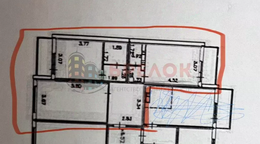 2-к кв. Ростовская область, Ростов-на-Дону пер. Андреева, 17А (65.0 м) - Фото 1