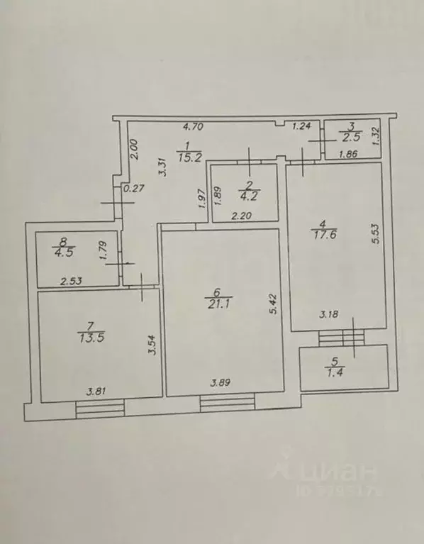 2-к кв. Татарстан, Казань ул. Гарифа Ахунова, 10 (78.6 м) - Фото 1