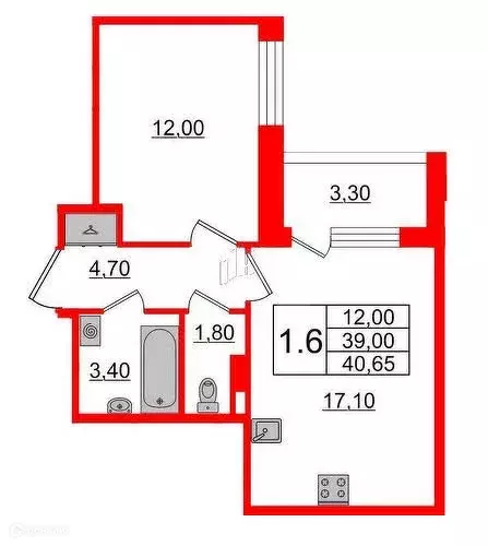 Продаётся 1-к квартира, 40 м - Фото 0