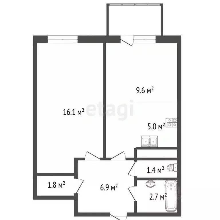 1-к кв. Московская область, Химки ул. Германа Титова, 14к1 (44.0 м) - Фото 2