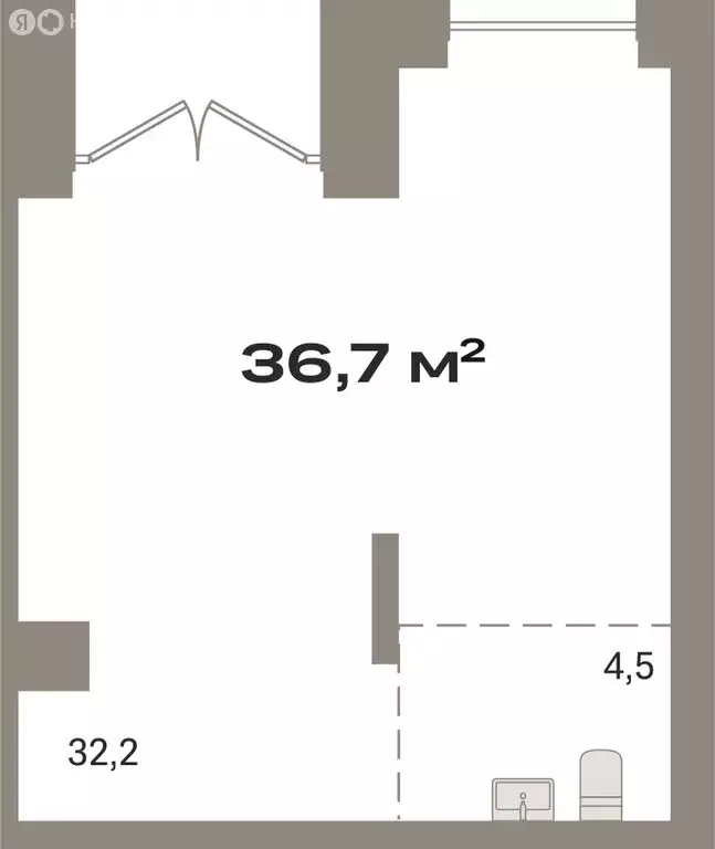 Помещение свободного назначения (36.7 м) - Фото 1