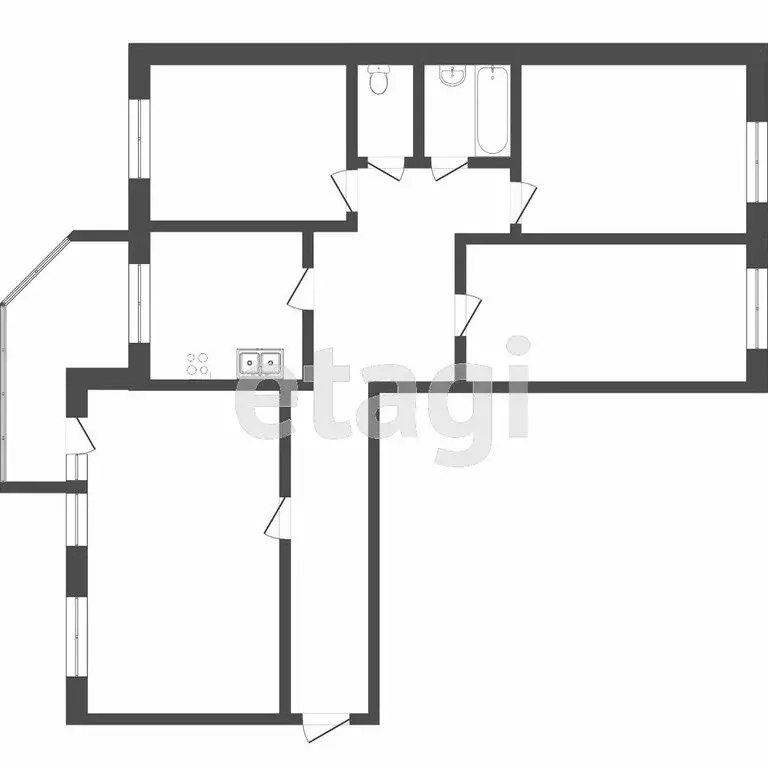 4-комнатная квартира: Тюмень, улица Николая Чаплина, 125 (87 м) - Фото 0