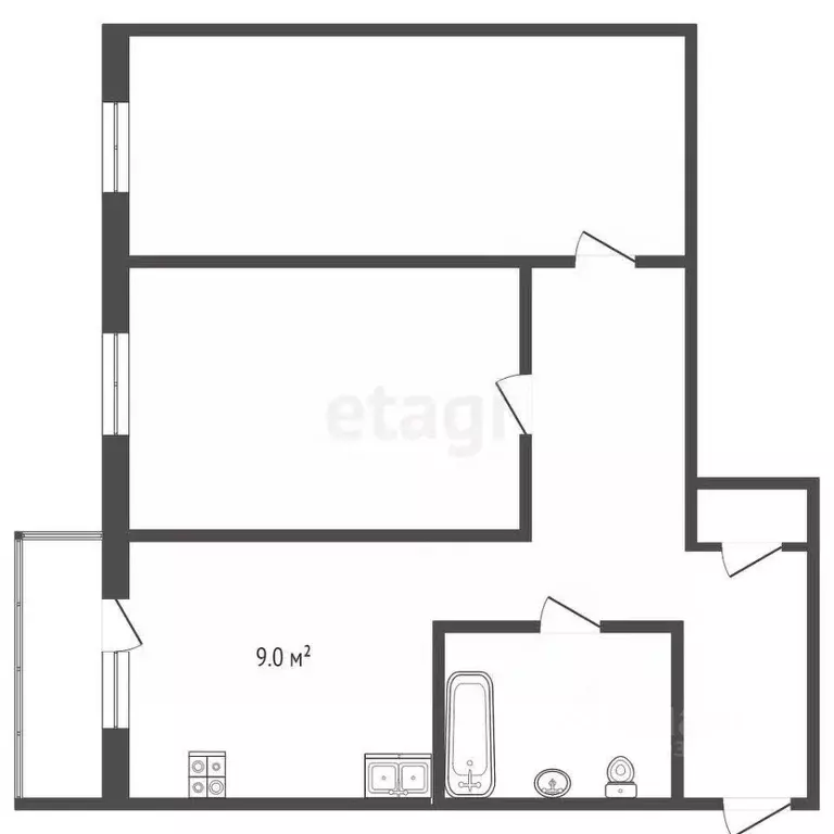 2-к кв. Владимирская область, Муром ул. Машинистов, 14 (55.7 м) - Фото 1