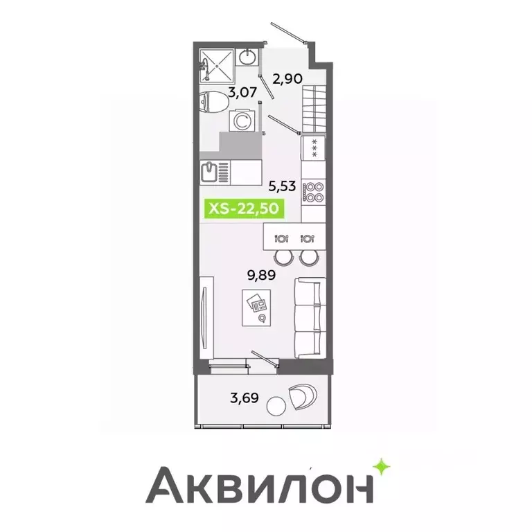 Студия Ленинградская область, Всеволожский район, Заневское городское ... - Фото 0