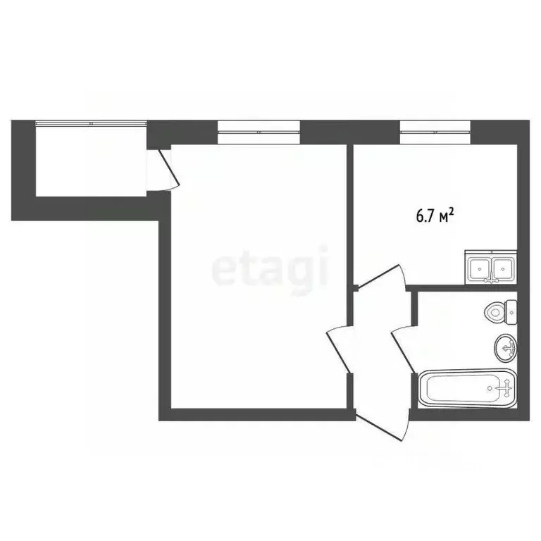 1-к кв. Владимирская область, Муром ул. Льва Толстого, 96 (32.8 м) - Фото 2