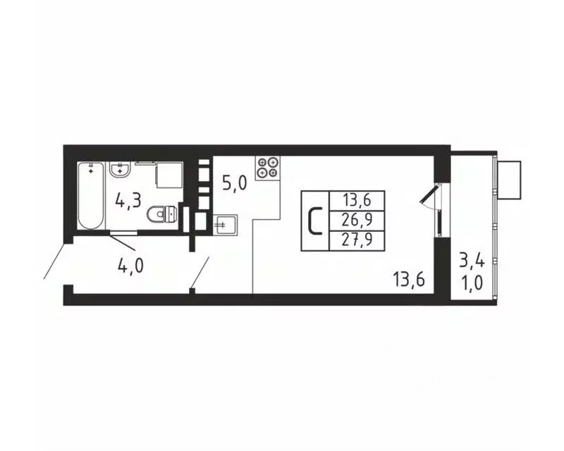 Студия Московская область, Мытищи городской округ, д. Пирогово ... - Фото 1