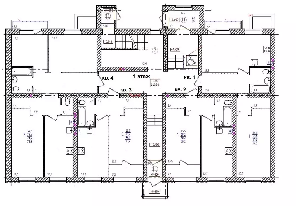 Продаётся 1-к квартира, 52.5 м - Фото 1