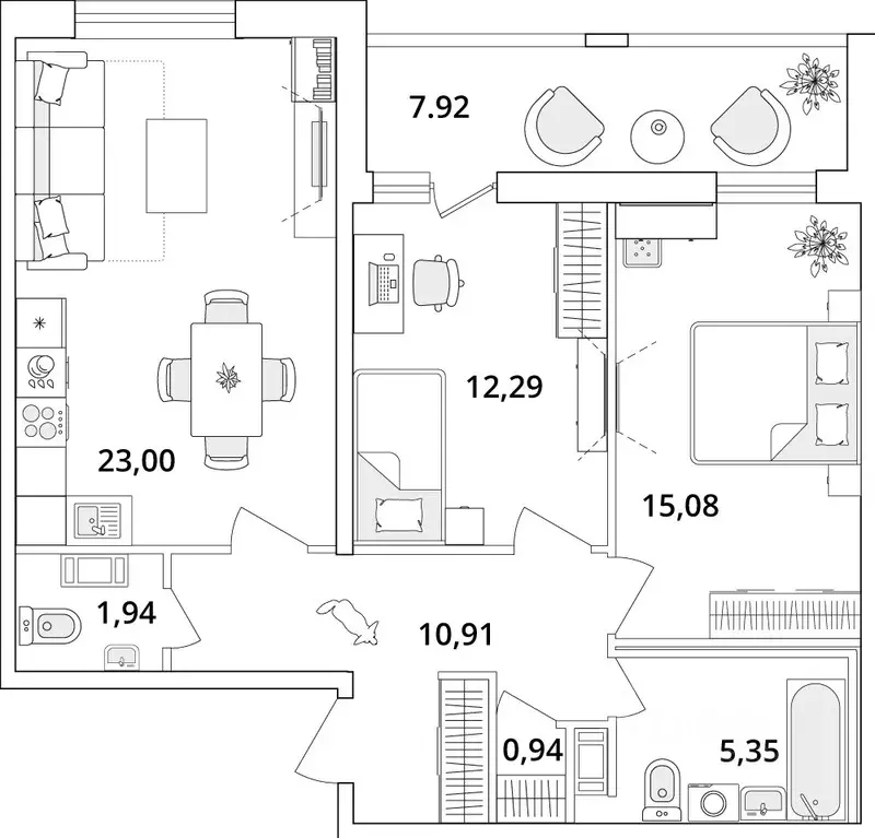 2-к кв. Санкт-Петербург Кубинская ул., 82к3с1 (73.6 м) - Фото 0