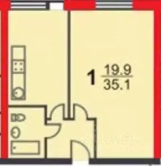 1-к кв. Москва Очаковское ш., 6К3 (35.0 м) - Фото 2