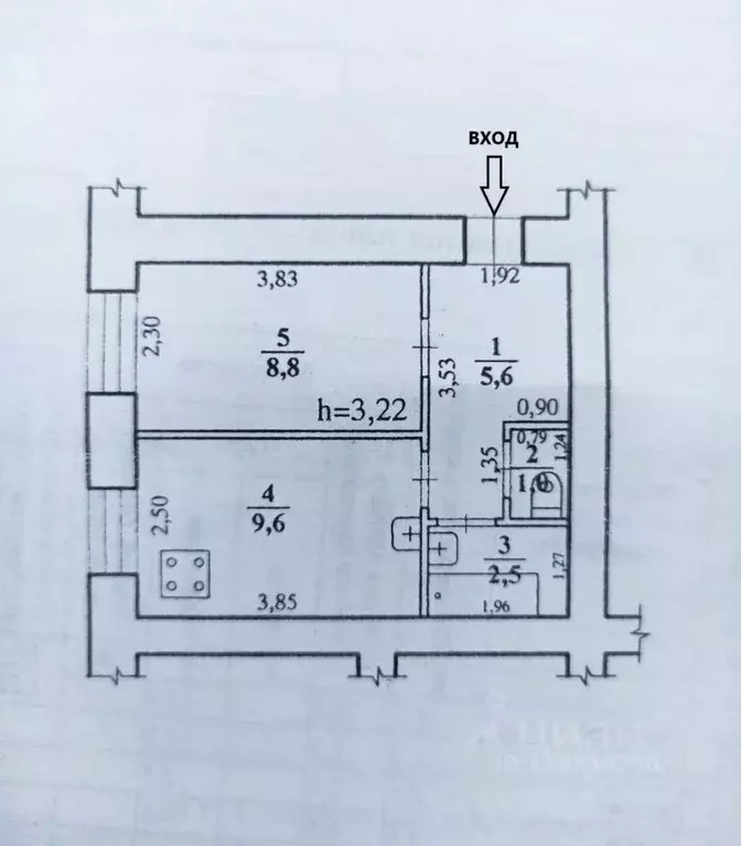 1-к кв. Забайкальский край, Чита ул. Ленина, 54 (27.7 м) - Фото 1