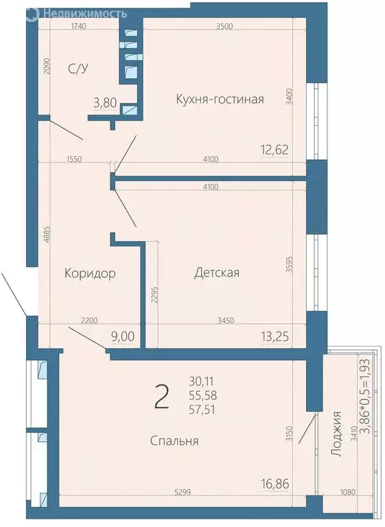 2-комнатная квартира: Ростов-на-Дону, Нахичевань (57.4 м) - Фото 0