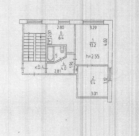 2-к. квартира, 35,9 м, 2/2 эт. - Фото 0