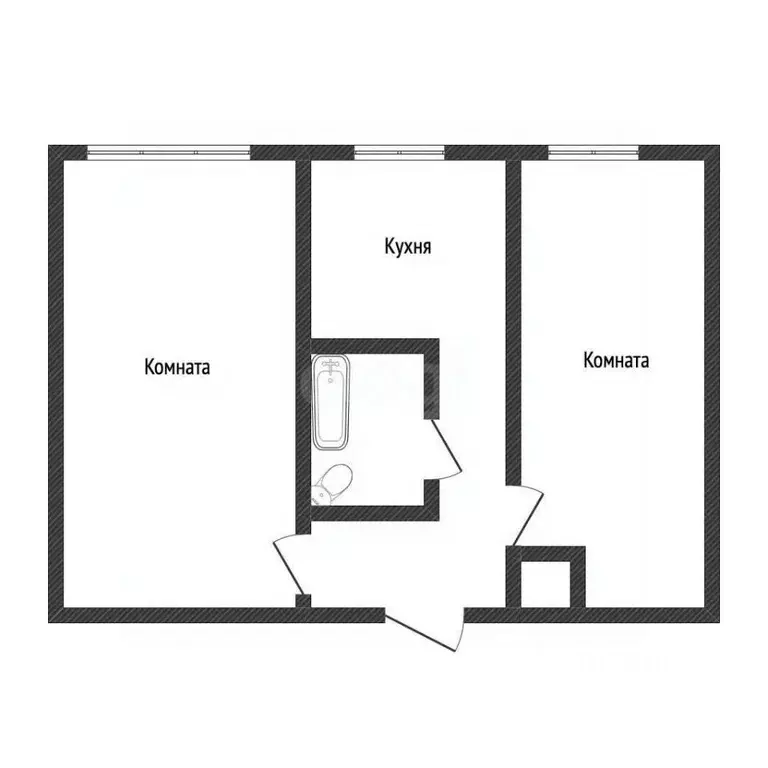 2-к кв. Алтайский край, Бийск Промышленная ул., 8 (43.6 м) - Фото 2