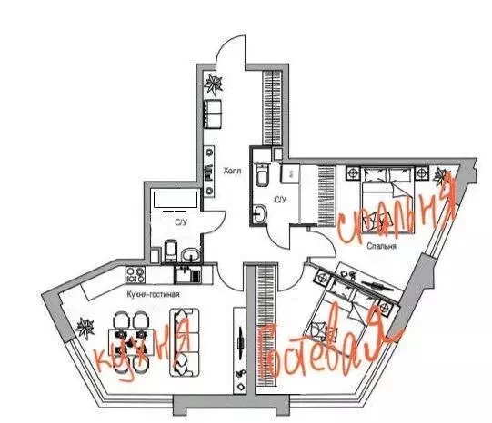 3-комнатная квартира: Москва, улица Лобачевского, 120к1 (70 м) - Фото 0