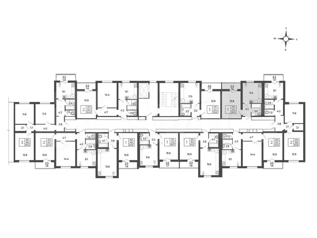 1-к. квартира, 35,7 м, 5/5 эт. - Фото 1