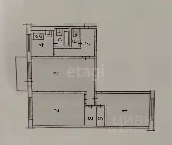 3-к кв. Липецкая область, Липецк ул. Гагарина, 91 (55.5 м) - Фото 2