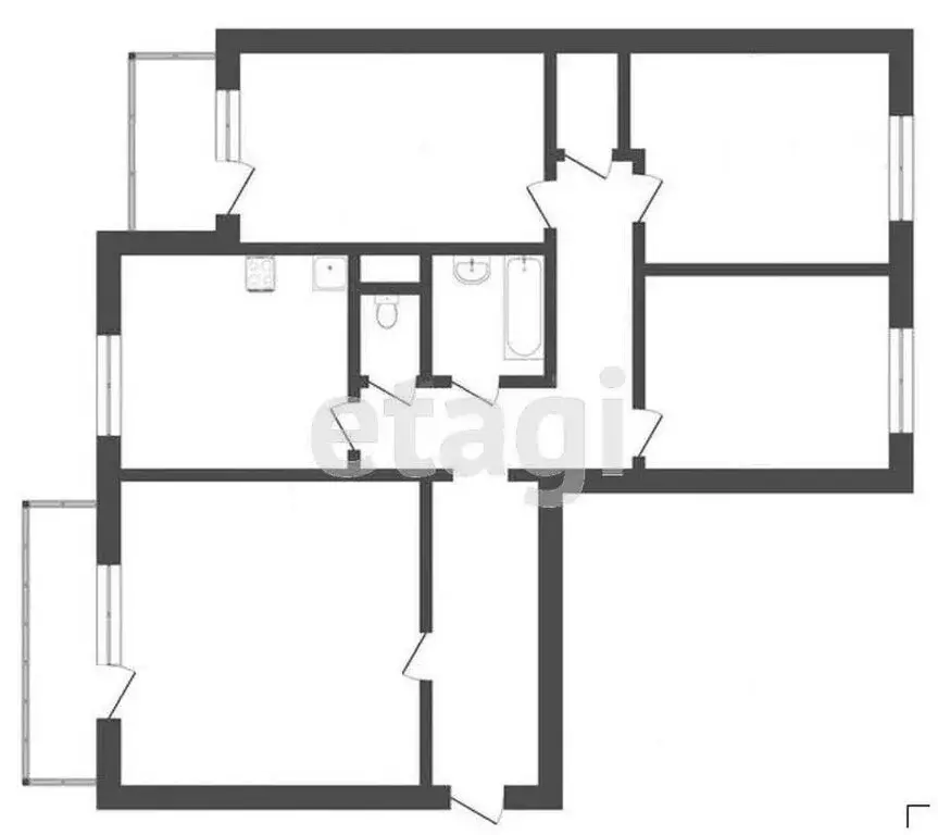 4-комнатная квартира: Абакан, улица Крылова, 73 (89.8 м) - Фото 1