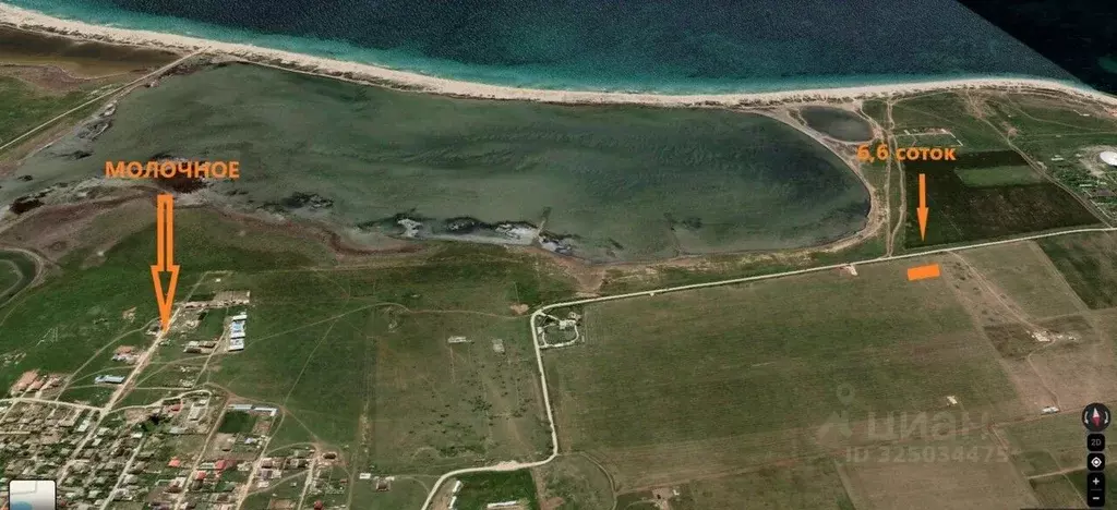 Участок в Крым, Сакский район, Молочненское с/пос ул. Виноградная (6.6 ... - Фото 1