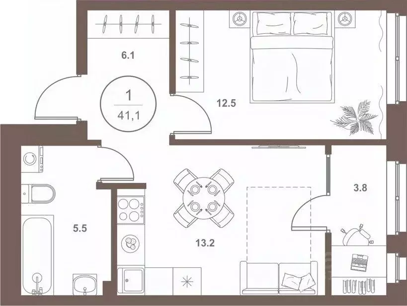 1-к кв. Пензенская область, Пенза Арбеково жилрайон, Дальнее Арбеково ... - Фото 1